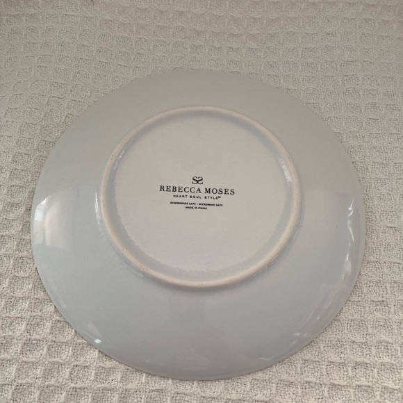 Rebecca Moses Black & White Silhouette Heart Soul Style Dessert Plates Set Of 4 - Picture 9 of 10